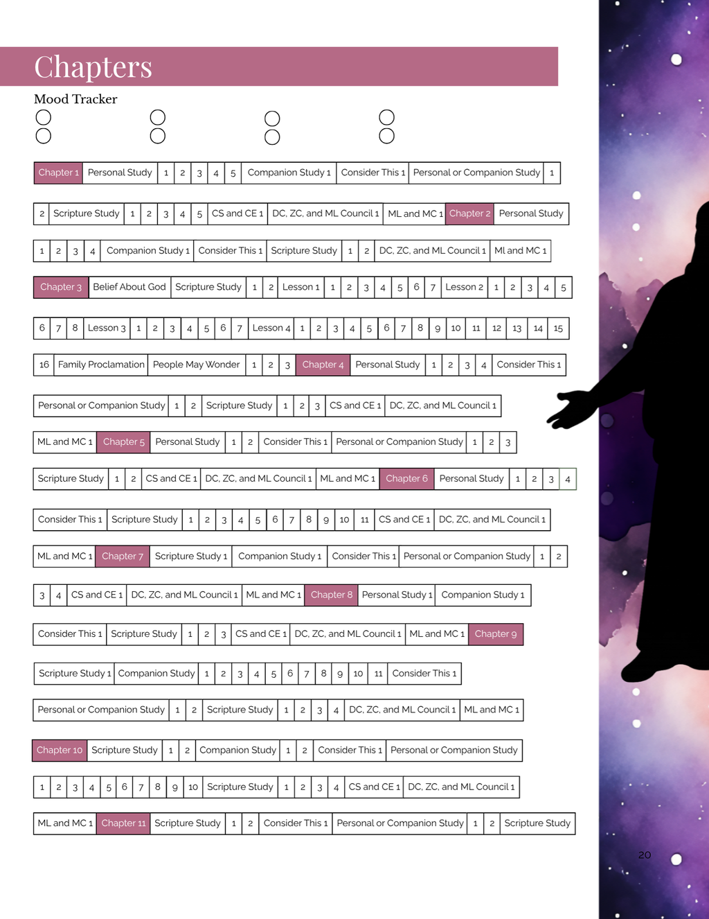 Missionary Study Journal - Cristis Design Black Grey Pink - Spiral - ST2 Format