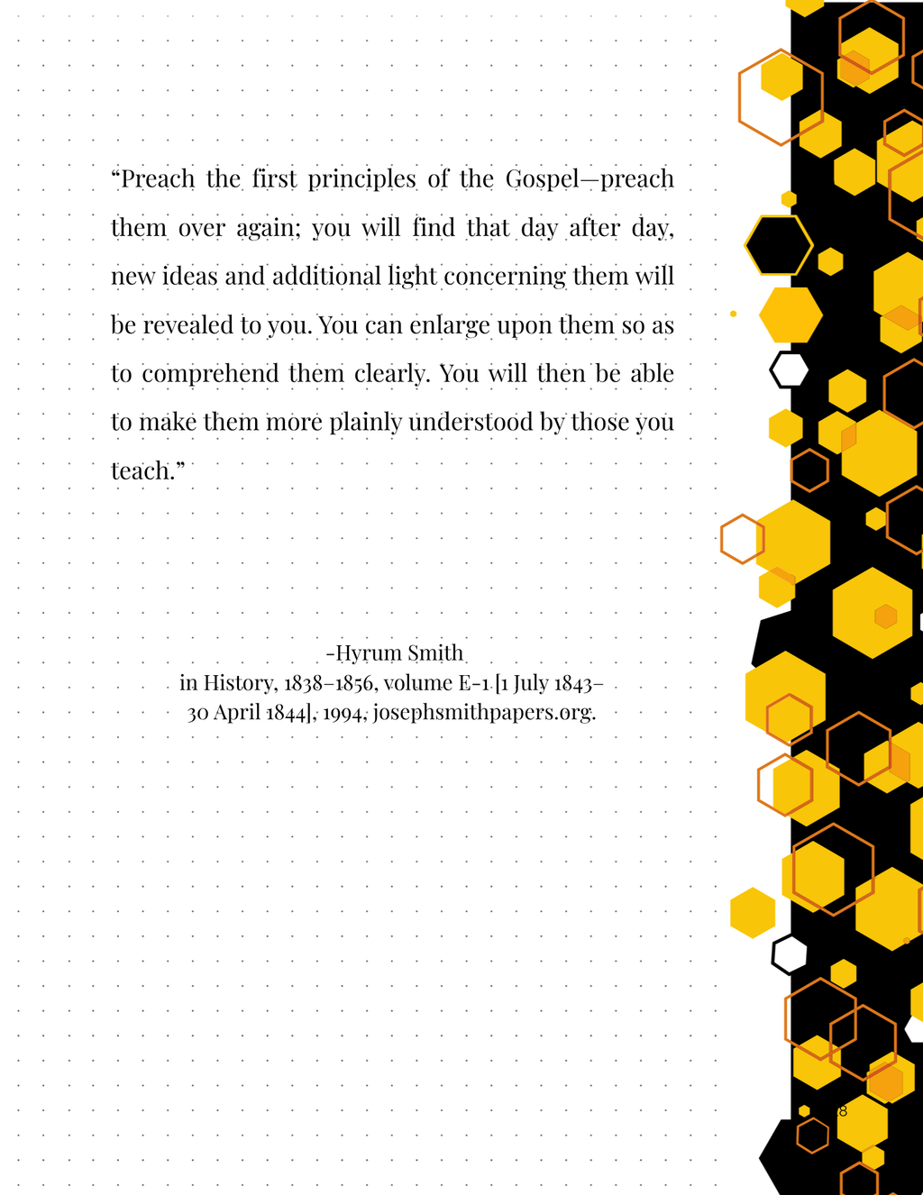 Missionary Study Journal - Geometric Beehive Design - Spiral - ST2 Format