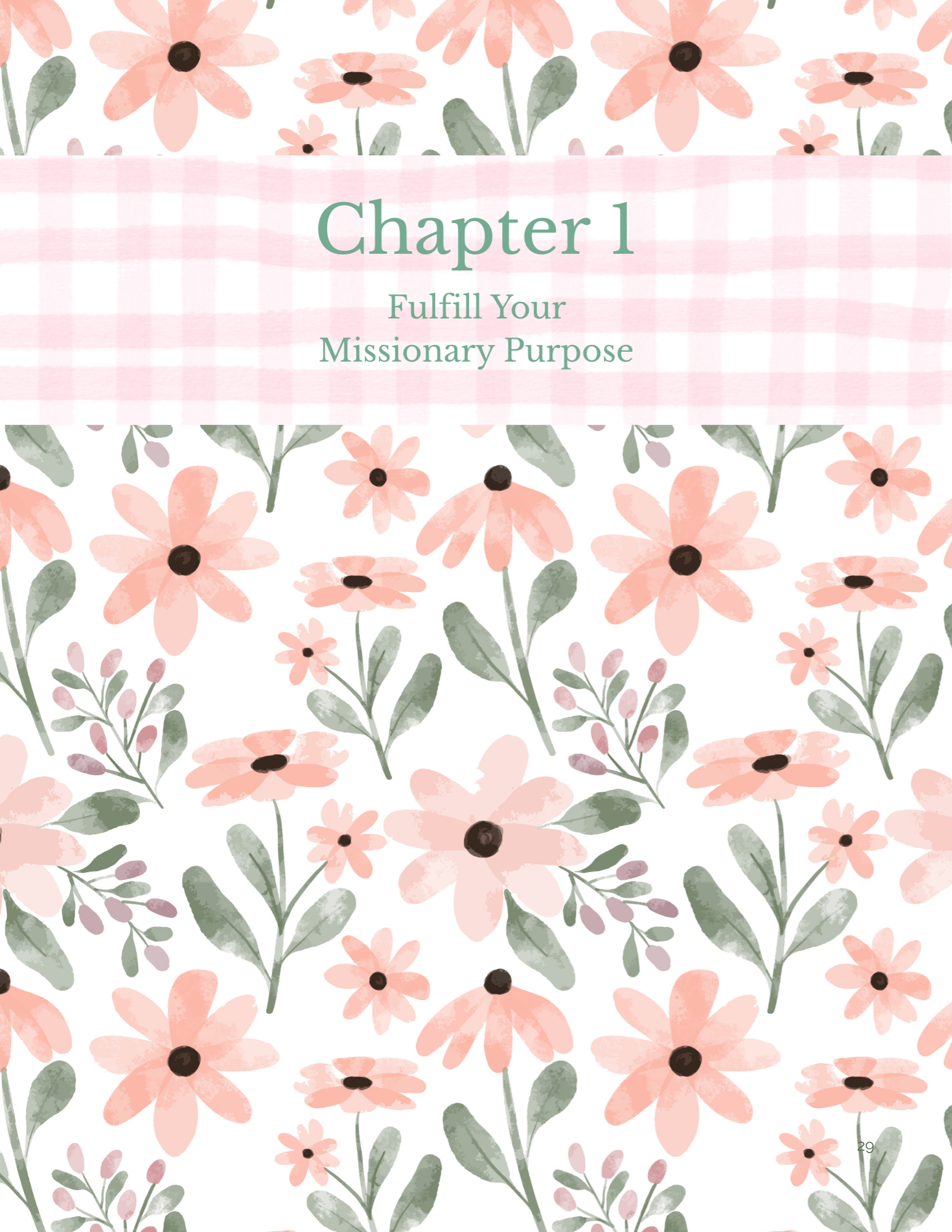 Missionary Study Journal - Goose Gingham Design - Spiral - RS Format