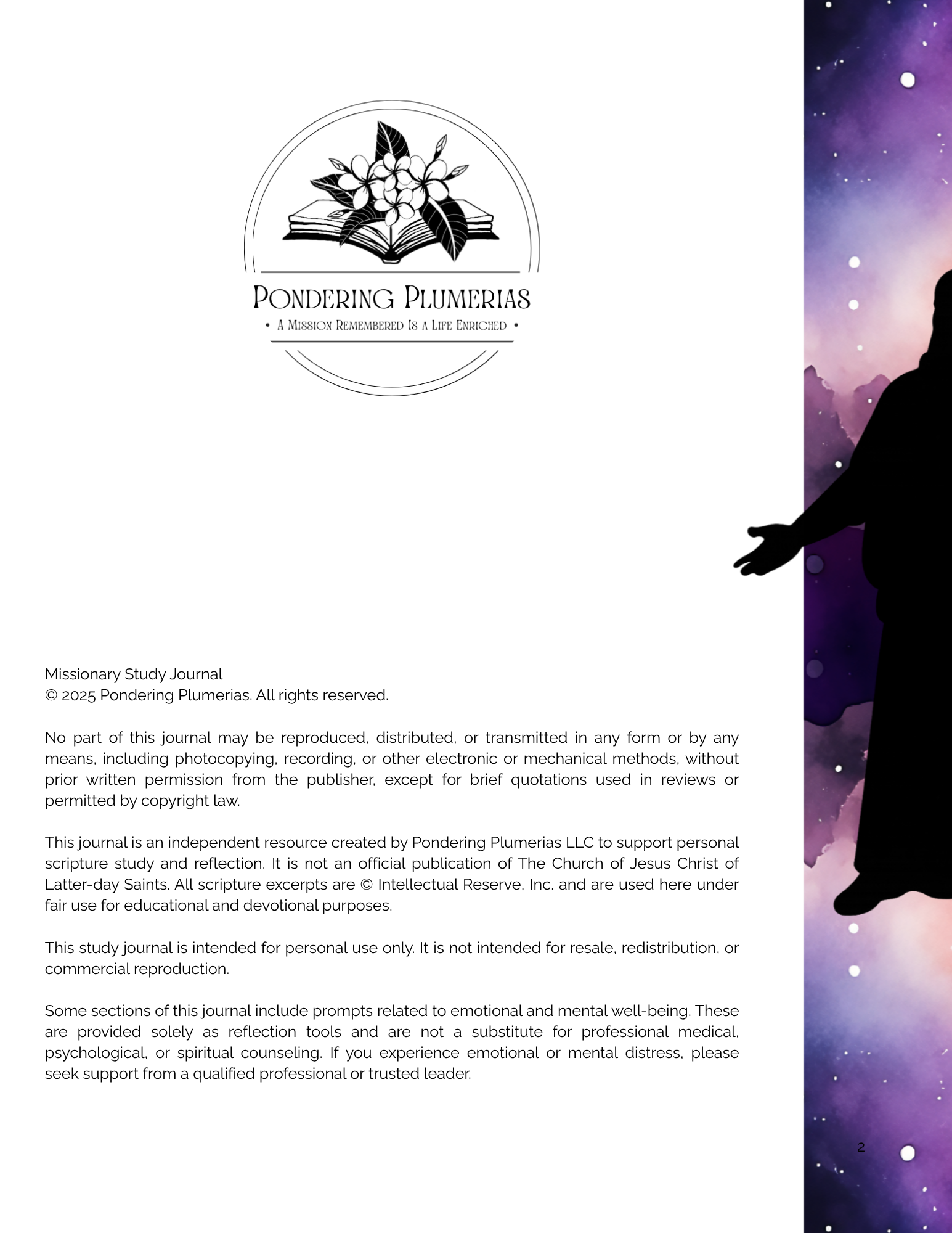 Missionary Study Journal - Cristis Design Black Grey Pink - Spiral - ST2 Format