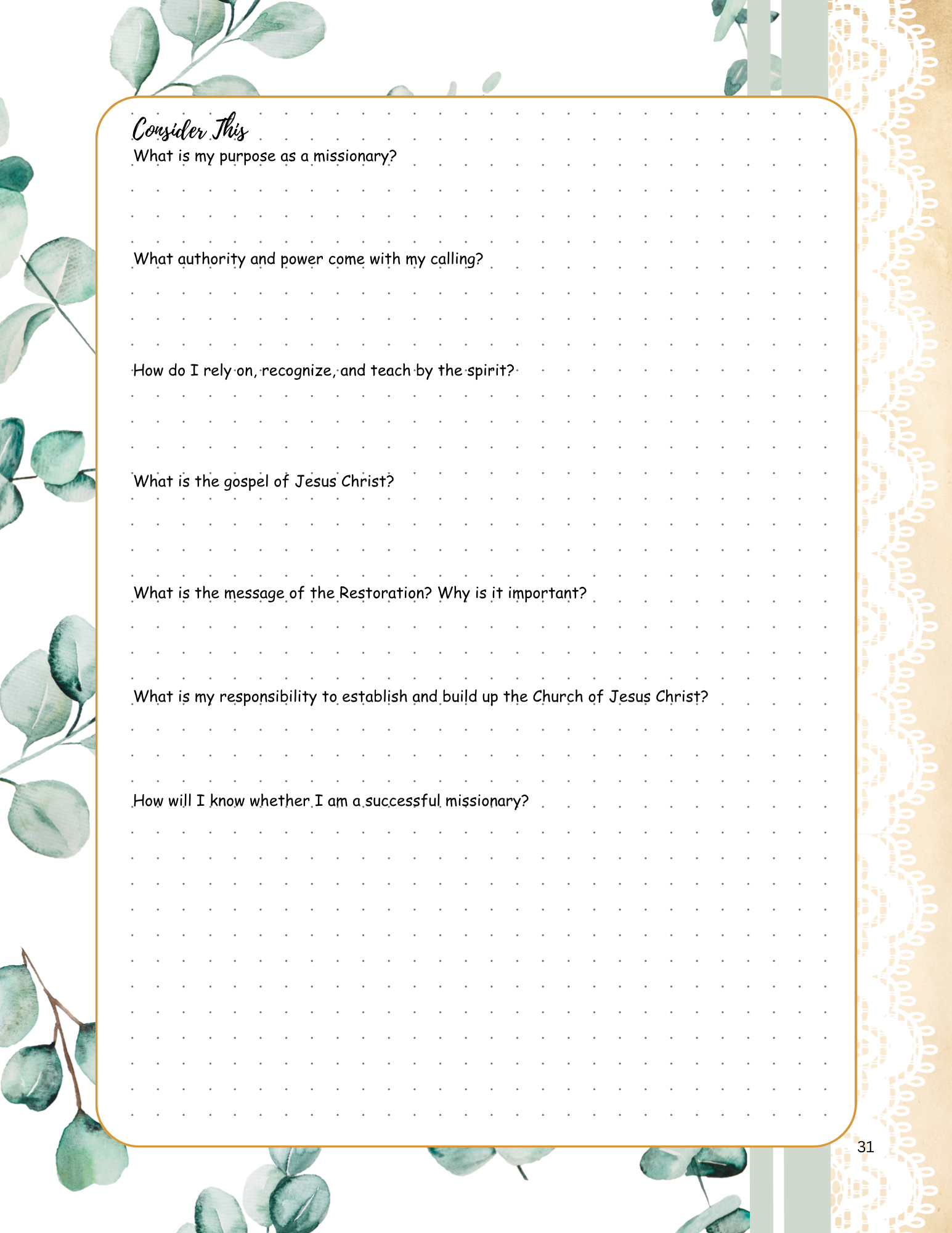 Missionary Study Journal - Vintage Roses Design - Spiral - ST Format