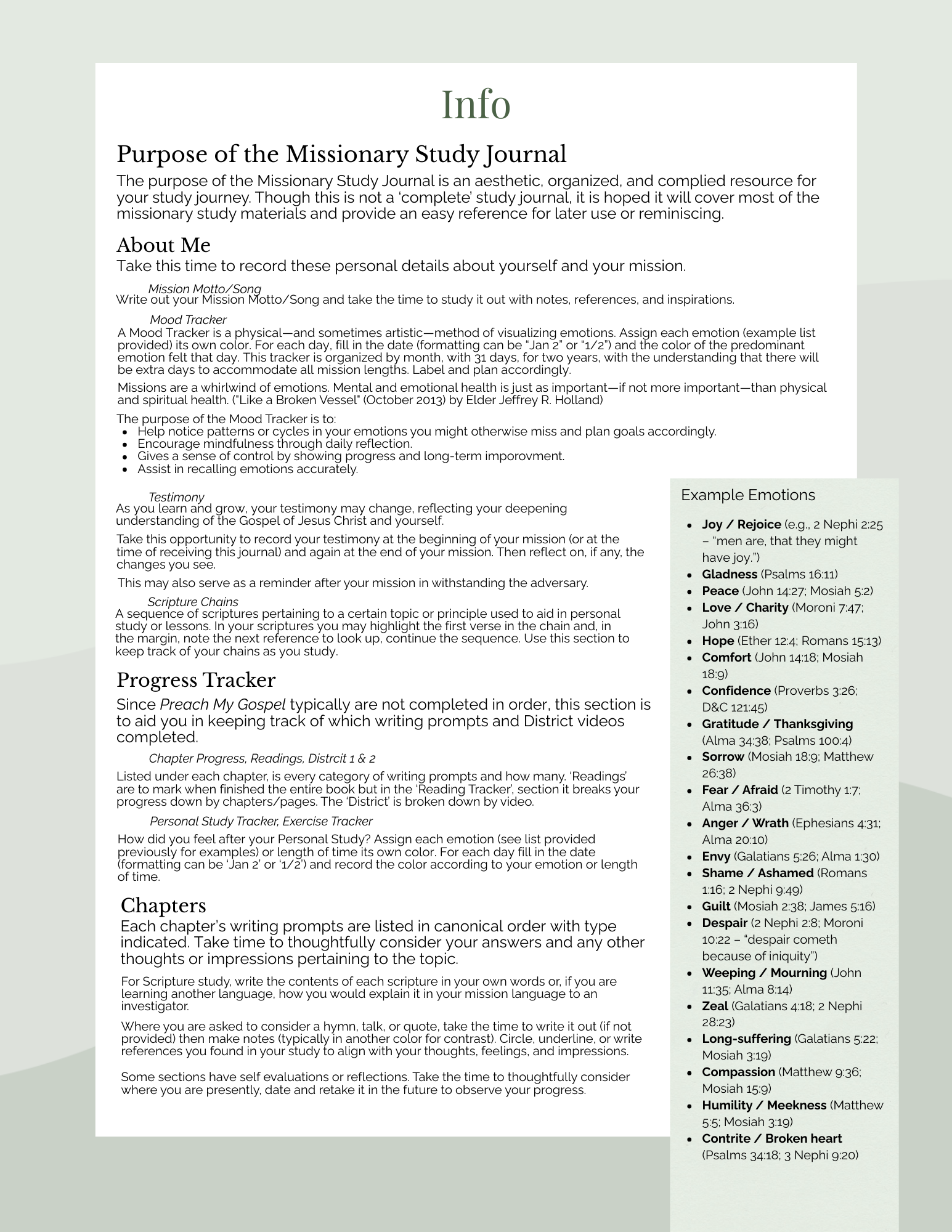 Missionary Study Journal - Green Tree Design - Spiral - RS Format
