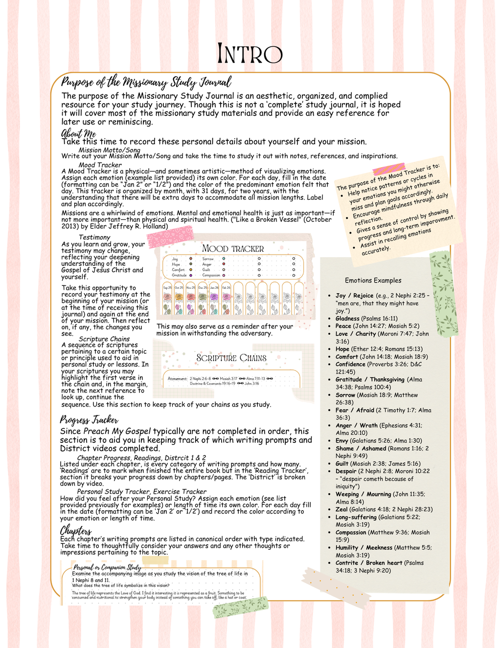Missionary Study Journal - Vintage Roses Design - Spiral - ST Format