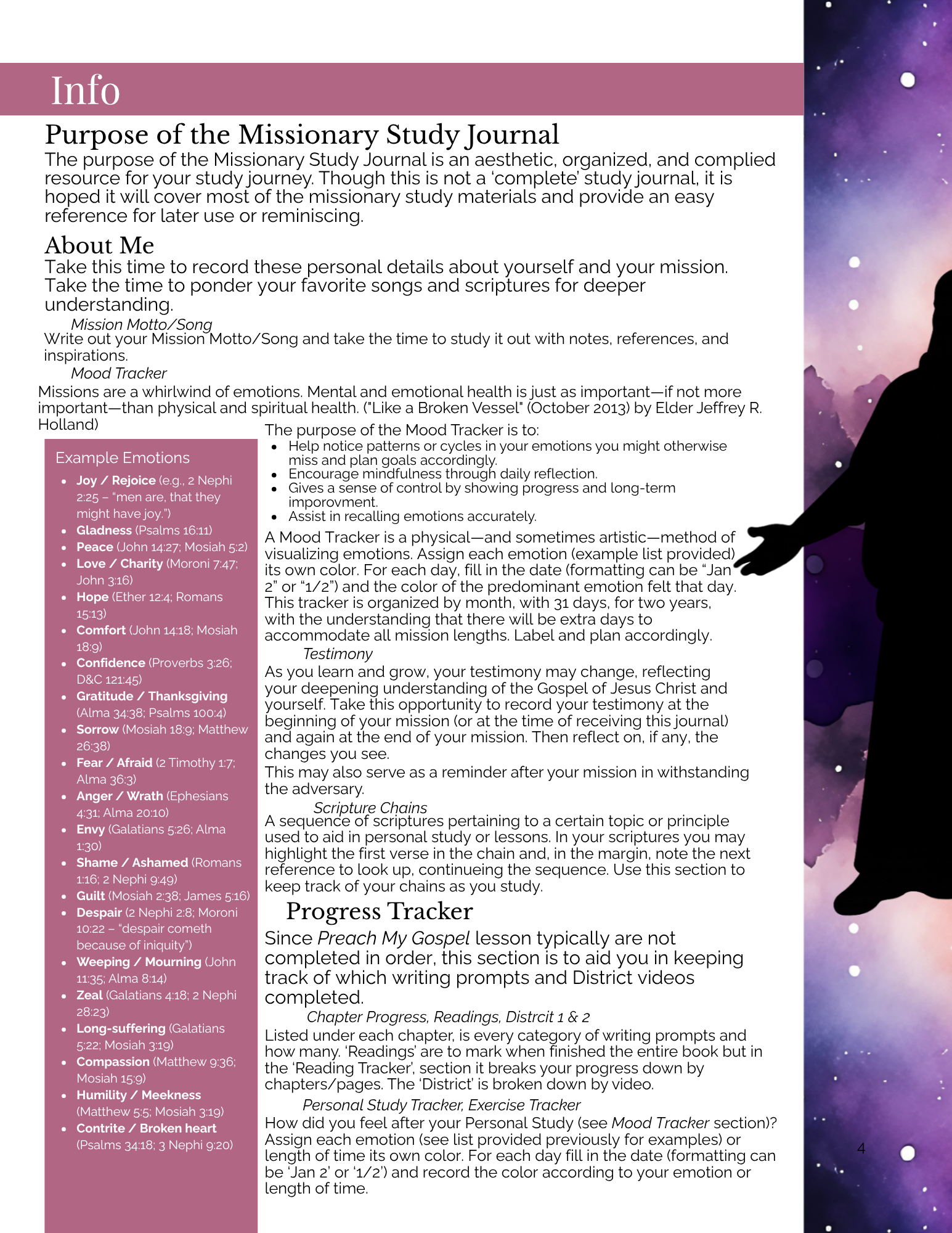 Missionary Study Journal - Cristis Design Black Grey Pink - Spiral - ST2 Format