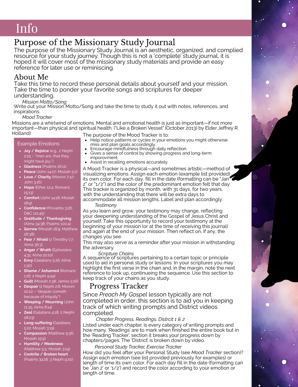 Missionary Study Journal - Cristis Design Black Grey Pink - Spiral - ST2 Format